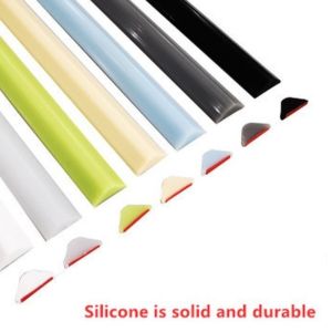 PRIMEPICKGLOBAL Foldable Design Self Adhesive Water Stopper Self-Adhesive Backing Silicone Material Water Retaining Strip Splash Prevention Flexible Strip DryWet Separation Strip Bathroom Door