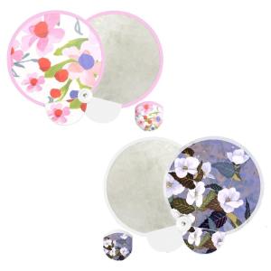 Florals Round Foldable Hand Fan Handheld Foldable Compacts Cooling Fans French Painting Folding Handheld Fans for Womens