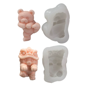 3D Bear Cat Ice Cube Molds Reusable Silicone Molds for Candy Chocolate Soap 3D Ice Cube Maker Bear Shape Ice Cubes Mold