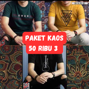 Paket Hemat 50 Ribu Dapat 3 Pcs kaos pria wanita