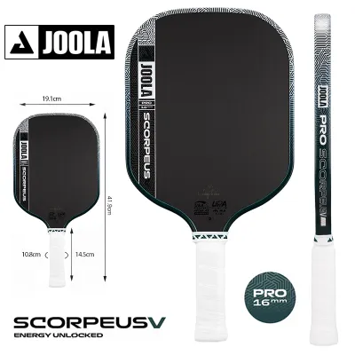 【6 Months Warranty】Original Joola Kosmos Pro V Carbon Fiber Pickleball Paddle 16MM USAPA Approved Pickleball Paddle Rough Rosted Surface Honeycomb Core Racket Professional Comition Men and Women Beginners Joola Pickleball Paddle Extended Handle
