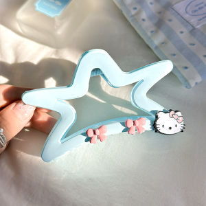 Tooyoo Little Fresh Star Cat Shark Clip Acrylic Women Hair Clip Hair Claw Clip Fashionable Simple