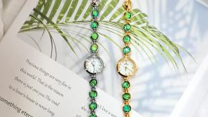 G7BS New Hot-Selling Factory Direct Chain Watch with Glowing Original Stone INS Malachite Colorful Womens Watch Dropshipping FA16487/7