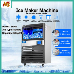 Electric Ice Maker Machine Commercial with Large Capacity for Restaurant / Cafe / Home / Mesin Pembuat Ais