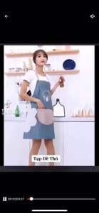TẠP DỀ VÒNG HOA THỎ TẠP DỀ NHÀ BẾP TẠP ĐỀ ĐA NĂNG NHÀ BẾP CÓ TÚI ĐỰNG ĐỒ VÀ LAU TAY 2 BÊN SƯỜN CHỐNG THẤM NƯỚC