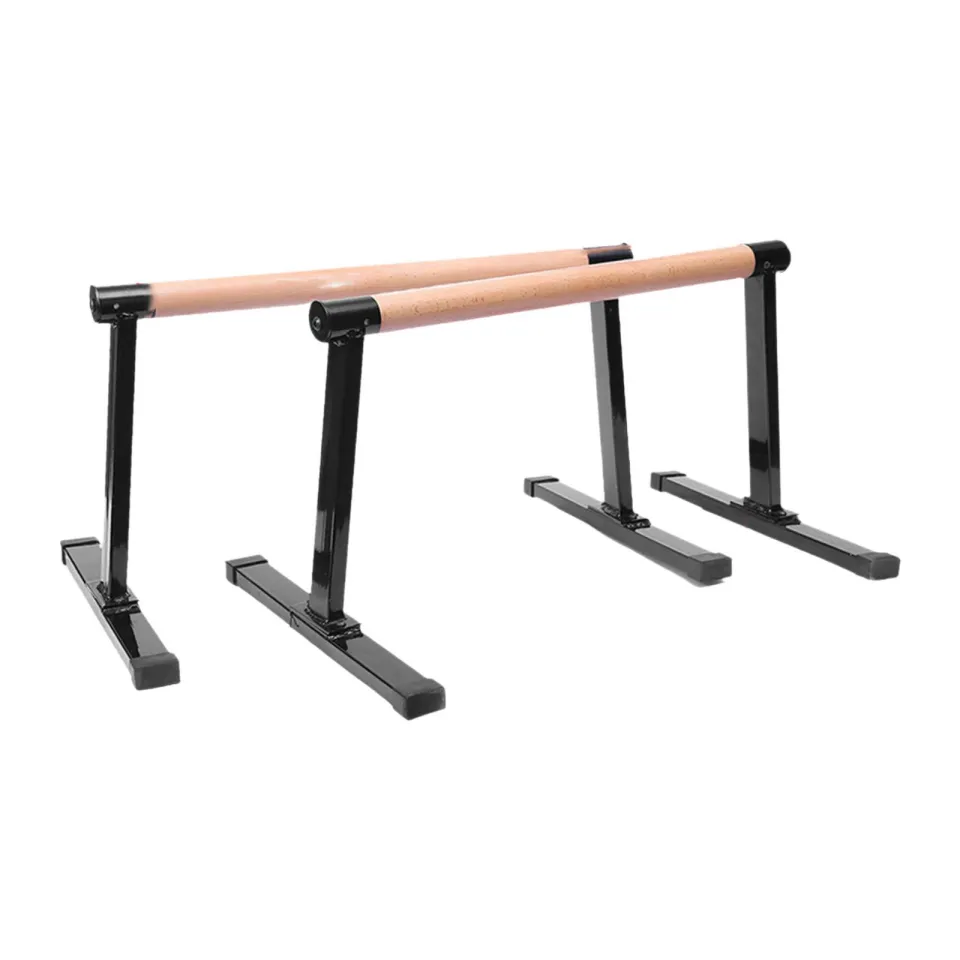 Tahida 2x Wooden Parallel Bar and Dip Bar Portable Non Slip Pushup