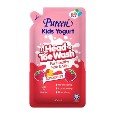 Pureen Kids Yogurt Head To Toe Wash Refill Pack Raspberry