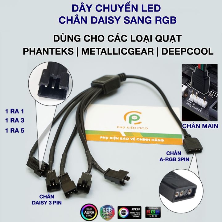 Dây chia RGB và dây chia ARGB – Dây chuyển đổi LED RGB/ ARGB sang Daisy ...