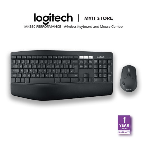 Logitech MK850 MultiDevice Wireless Keyboard and Mouse Combo, 2.4GHz