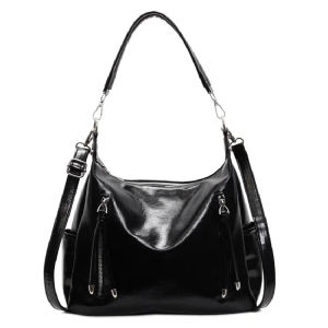 กระเป๋าสะพายไหล่ กระเป๋าทรงโฮโบ (Hobo Bag) สไตล์วินเทจ หนัง PU เงา หนังนิ่ม กระเป๋า Shoulder Bag แฟชั่น Y2K ใส่ของได้เยอะ พร้อมส่งจากไทย