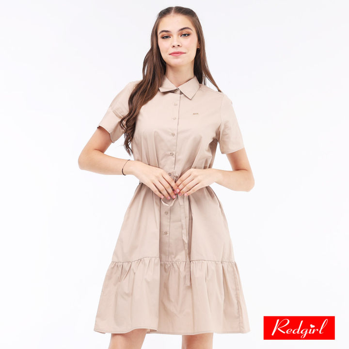 Redgirl Cotton Poplin Short Sleeve Dress RLT08-1298 [Dress for woman] |  Lazada PH