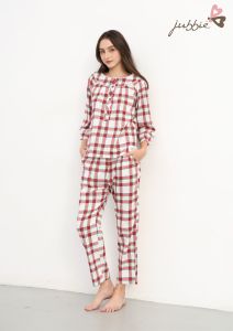 [NEW] Bộ dài cổ tròn viền ren mặc nhà JUBBIE - 40412