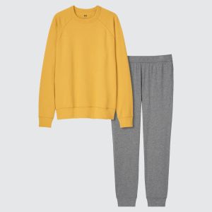 [Auth Uniqlo] Bộ Nỉ Da CáTrơn Siêu Co Dãn Dài Tay Nam - Tag Nhật