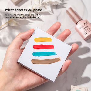50Pcs Nail Color Paper Palette Water Proof Nail Gel Painting Paper Nail Art Polish Color Mixing Toning Paper Nail Glue Palette