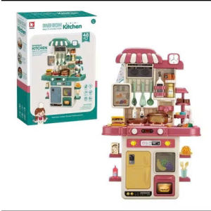 BỘ ĐỒ CHƠI NHÀ BẾP CỠ LỚN 70CM 48 CHI TIẾT MÔ PHỎNG ĐỒ DÙNG NHÀ BẾP NẤU ĂN CHO BÉ CÓ HIỆU ỨNG ÂM THANH KHÓI VÀ VÒI NƯỚC Y ẢNH