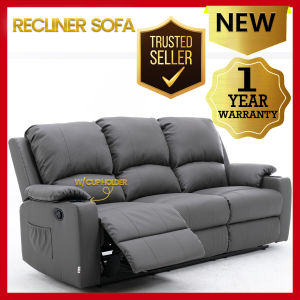 Athalia 3-Seaters Air Leather Sofa Manual Recliner/ Power Sofa Recliner