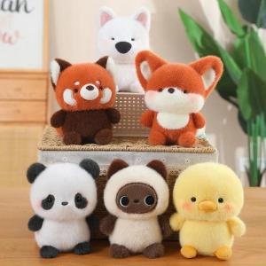 14 kiểu dáng Mini âu yếm Vật nuôi để bàn Đồ chơi sang trọng Mềm mại Động vật trẻ em Búp bê Phim hoạt hình Cáo Thỏ Voi Gấu trúc Đồ chơi Trang trí phòng 2026