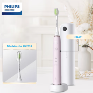 Bàn chải đánh răng điện Thương hiệu Philips HX2461 Serial 3600 với 3 chế độ làm việc: làm sạch làm trắng chăm sóc nướu - HÀNG CHÍNH HÃNG BẢO HÀNH 2 NĂM HÀNH 2 NĂM