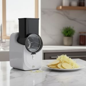 OOC Effort-saving Electric Vegetable Cutter Efficient Detachable Vegetable Slicer Multi-functional Long Battery Life Automatic Vegetable Shredder Restaurant