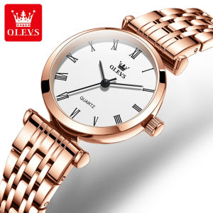 OLEVS 5592 Fashion Quartz Women Watch Gift Stainless Steel Watchband Round-dial Wristwatch