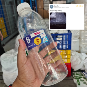 (50 PCS) Botol Kale 1000 ml Botol Plastik Kale 1 Liter Botol Jus Botol Kopi Botol Minuman