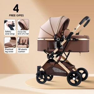 Stroller for Baby 1 Second Folding Bassinet Parent Facing Mode Adjustable Lie Flat Position All Terrain Wheels Rain Cover Included Jeepney Friendly Gift