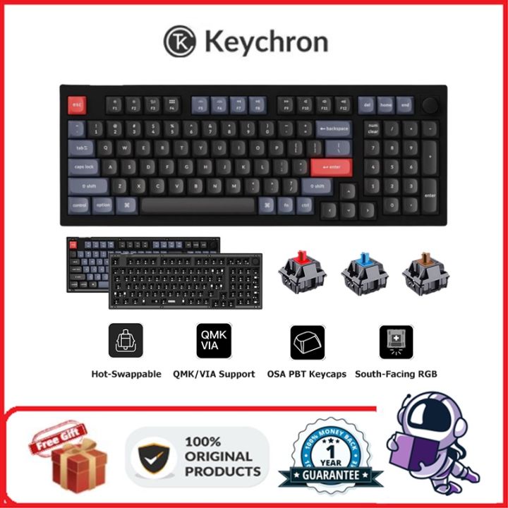Keychron V5 QMK/VIA Change Key Customized Mechanical Keyboard RGB Hot