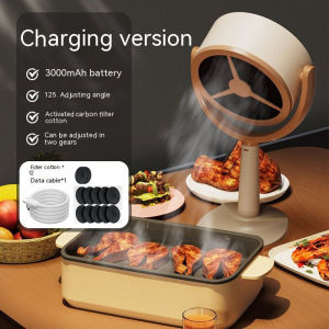 Portable Mini Desktop Range Hood Barbecue Hot Pot Range Hood Dormitory Living Room Dining Table Smoking Oil Remover Device