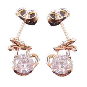 ต่างหูโถน้ำ ต่างหูเพชรล้อม ต่างหูjug ต่างหูทอง ต่างหูเพชรสวิส CZ แท้ 100% Valkyrie Boutique 💎  ใส่ไม่คัน งานไม่ดำ100% ER-0551