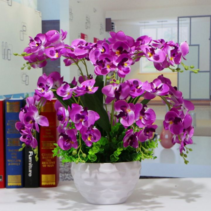 Phalaenopsis Bonsai Artificial Flower Living Room Furnishings Bedroom