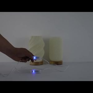New ins Wind 3D Printed vase table lamp with creative wave texture ambient night light for bedroom bedside
