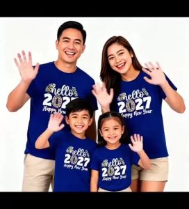 HELLO 2027 HAPPY NEW YEAR PRINT #2 [SOLD PER PIECE] KIDS TEENS ADULT ACTIVE LIFE T-SHIRT 100% HIGH Q