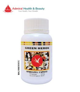 Green Heron Spirulina Capsule 310mg (70 capsules) Energy Booster & Nutrient Rich