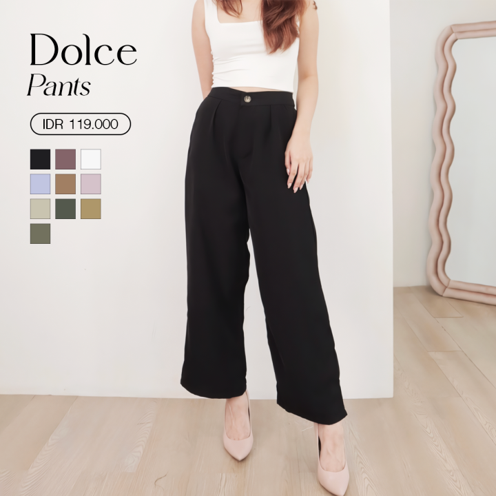 MSMO Dolce Pants Culotte Highwaist Celana Kantor Celana Kulot