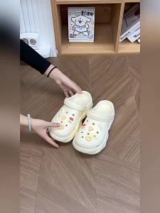 5.0 Thick-Soled Clog Sandals For Women Summer Outdoor Wear Height-Increasing Non-Slip Cute DIY Beach Closed-Toe Sandals For Women