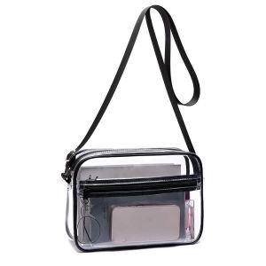 Fashion Storage Bag PVC Transparent Bag Jelly Bag Summer Women Handbags Cosmetic Bag Shoulder Pouch Crossbody Bag Sports