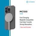 HAGIBIS MC100/MC100 PRO 100W M.2 USB3.2 Gen2 10Gbps Full Speed Transfer PD100W SSD Enclosure with Magsafe, Supports 2TB Capacity for iPhone, Tablet and Laptop. 