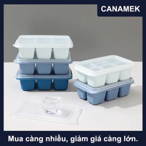 【CANAMEK】 Ice-Making khuôn khay đá gia dụng với nắp hộp làm đá khuôn
