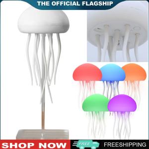 [LEAZEN]Colorful Jellyfish Night Light with Voice Control Indoor Bedside Lamp USB Rechargeable for Kids Room