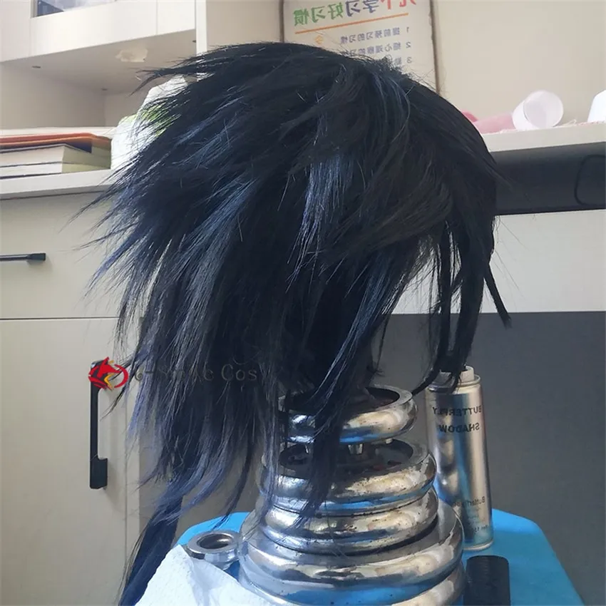 2023 Korean Quality Anime Death Note L Cos Wig Mens L.Lawliet Heat