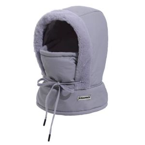 Fleece-Lined Thickened Thermal Face Mask Windproof Warm Cycling Pullover Cap Winter Cold Protection Thermal Polar Fleece Cap
