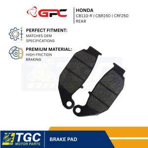GPC BRAKE PAD CB150R/CBR150/CRF200 - REAR ( 1 PC )