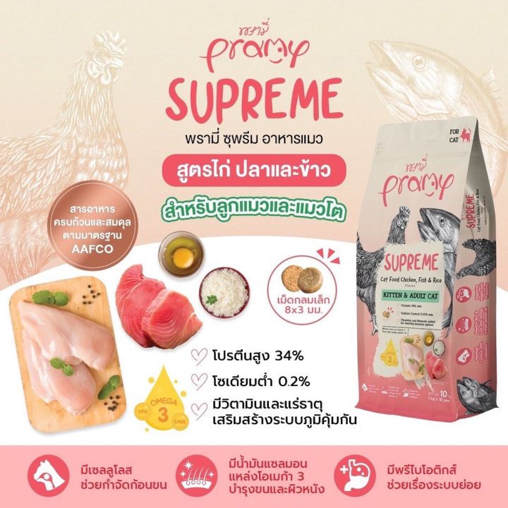 [tester][40g]Pramy Supreme พรามี่ อาหารเม็ดแมว สำหรับแมวทุกช่วงวัย