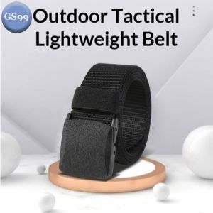 Men’s Nylon Canvas Belt Non-Metal Quick Release Buckle Adjustable Cut-to-Fit 120–140cm