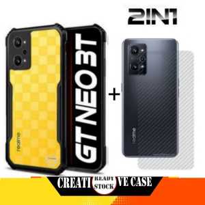 PROMO PAKEYT 2 INC 1 Case REALME C53 NFC / REALME GT NEO 3T 2022 Ultra Slim Shockproof Transparent Premium Softcase Anti Fall