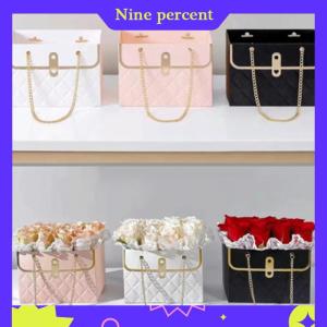 Nine percent Portable Flower Box Rose Packaging Box Wrapping Paper Bag Gift Box Party Gifts