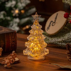 MUNCHX Đèn LED Đèn ngủ hình cây thông Noel Bố cục cảnh Nhiều màu sắc Đồ trang trí để bàn Sáng tạo Nhựa Đèn trang trí Giáng sinh Trang trí nhà cửa