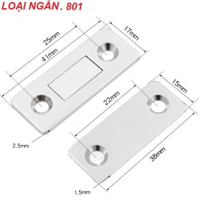 NAM CHÂM MIẾNG. LOẠI GẮN CỬA LÙA CỬA TRƯỢT TỦ BẾP chăc chắn CÓ KÈM ỐC. 801.1194