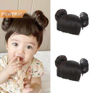 【PCWFKef】 Bé Tóc Giả bện hairband tóc giả cho trẻ em bé Headband bé tóc trẻ em giả bangs đầu khóa cos Phụ kiện tóc bé