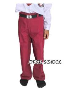 Celana Panjang Warna Merah Sekolah Dasar SD Anak Laki-laki Usia 5-14thn